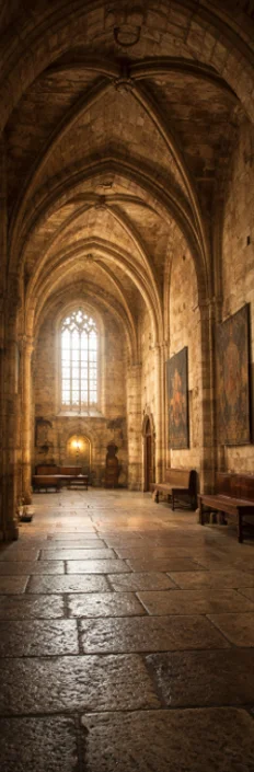 Museum gallery with visitors and subtle security systems